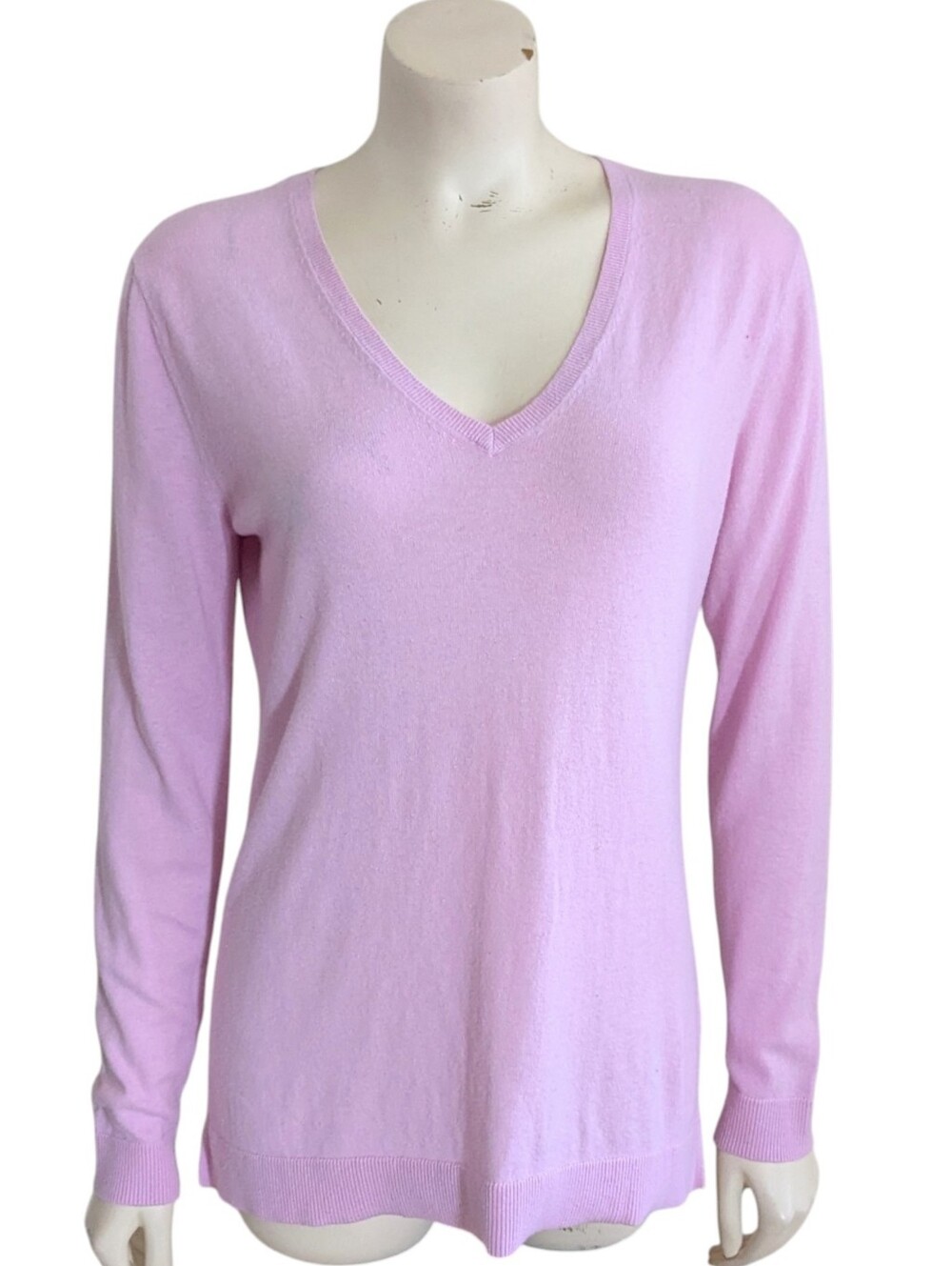 The Line Pink Cotton/Silk Blend Sweater Size Medium